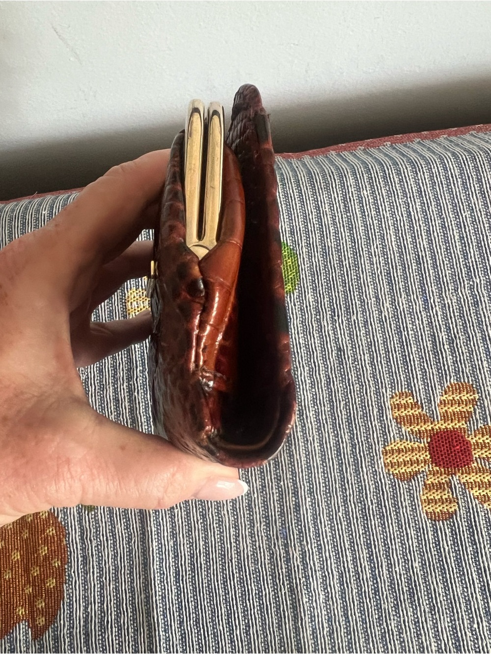 Brahmin Brown Pecan Kiss-lock Wallet - Picture 6 of 8